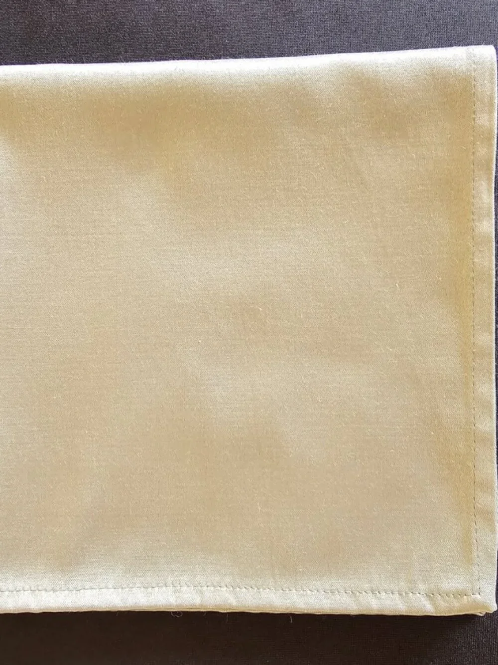 Set of #8 Sateen Napkins, Sage Green + Set of #8 Beaded Napkin Rings